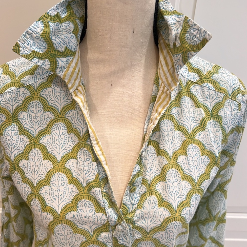 Roller Rabbit Tunic - Button Placket And Contrast… - image 2